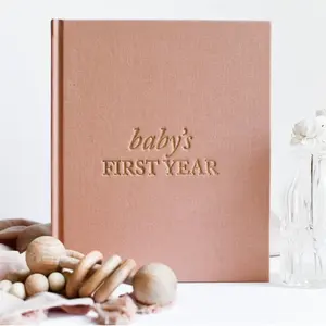 Custom Baby Scrapbook Books First Year Memory Book A Simple Book Of Firsts Baby Journal