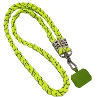 Cordon universel réglable en nylon pour téléphone portable, sangle de cou avec patch pour tous les smartphones, protection antichoc en corde diamantée