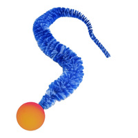 Jouet à mâcher pour chat Zoyi Pet Plush Caterpillar Elastic Ball - Anti-ennui, baguette interactive, résistant aux griffures et aux morsures