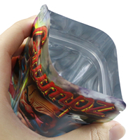 Sacs en plastique d'emballage durable refermables en feuille d'aluminium Mylar Giumpz pochettes sur support à fermeture éclair de qualité alimentaire 3.5g personnalisées