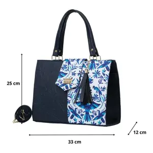 Bolso Tote de Yute Azul Marino para Mujer Fana Deva Artículo en Oferta - Product Image 3