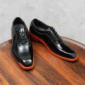 Men's Genuine Leather Handmade Career Shoes Lightweight and Comfortable Pointed Toe Height Increasing Loafers for Men - Product Image 3