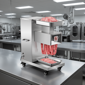 Trancheuse à viande commerciale 110V 1100LB/H, lame de 3mm, épaisseur réglable, électrique, pour cuisine, restaurant, supermarché - Product Image 2
