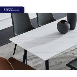 <span class=keywords><strong>Hualin</strong></span> โต๊ะหินแบบเรียบง่ายทันสมัยปรับแต่งได้ตามต้องการ2025โต๊ะรับประทานอาหารเฟอร์นิเจอร์โต๊ะอาหารในร้านอาหาร - Product Image 3