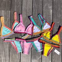 Vente en gros d'usine Bikini Mini rayé Maillots de bain Maillots de bain pour femmes Sexy String Bikini Maillot de bain