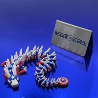 Meetcera PLA imprimé en 3D pour usinage, série super-héros multicolore, dragon articulé, ensemble de figurines de bureau cool pour exposition