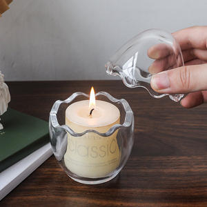 Forma de huevo Lindas velas de soja Perfumadas Lujo Etiqueta privada Portavelas Buding Glass Candle Cup - Product Image 2