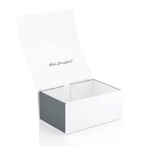 Scatole per imballaggio in carta di cartone Boite su misura di lusso di alta qualità scatole regalo magnetiche pieghevoli con Logo personalizzato con coperchio magnetico