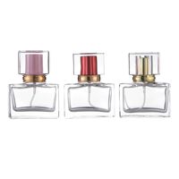 Vente en gros Vide Carré Clair 30 ml Parfum Parfum Deluxe Rechargeable Carré Vaporisateur Flacon en verre avec boîte