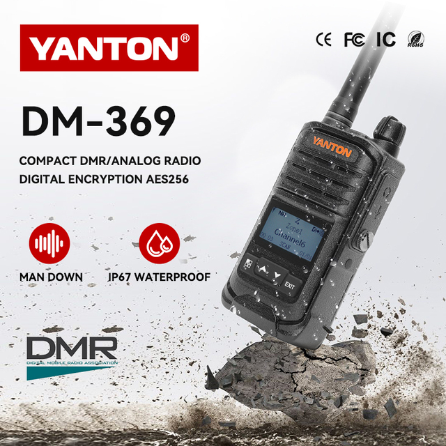 WATERPROOF 5W DMR RADIO WALKIE TALKIE DM-369