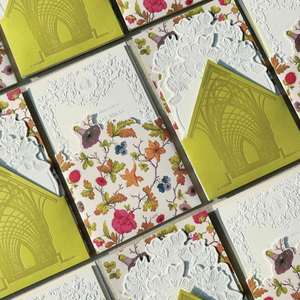 Suite d'invitations de mariage personnalisées imprimées en typographie avec papier fantaisie et carton, vente en gros, révision de conception gratuite pour les organisateurs d'événements - Product Image 2