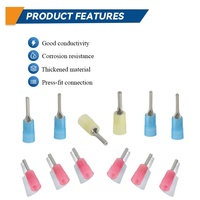 CNXI, certificado CE, cobre, nailon rojo, aislado, Cable multicolor, Terminal de clavija, terminales de Cable, Conector de crimpado, tipo PTNY