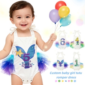 Yiwuyiyuan may tùy chỉnh bé gái <span class=keywords><strong>Tutu</strong></span> Romper trẻ sơ sinh sinh nhật 1-5 bé gái sinh nhật quần áo 0-24M - Product Image 1