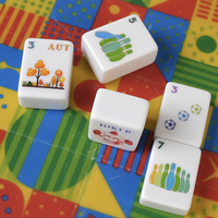 Ubin Mahjong Melamin Bersertifikat EN 71 160 Buah, Buat Ubin Mahjong Anda Sendiri yang Mudah Dibersihkan, Permainan Meja Hiburan