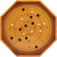 Nouveau produit Jeu de société canadien en bois-Crokinole Tournament Jeu d'échecs d'intérieur pour enfants avec pièces en métal