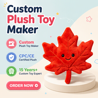 Peluche Mascotte Feuille d'Érable Douce au Toucher, Jouet en Peluche Moelleux et Confortable pour Enfants, Cadeau de Saint-Valentin, Logo Personnalisé, Vente en Gros