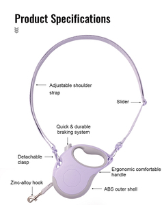 Correa Retráctil para Perros Truelove, Nueva Llegada, Cómoda, Manos Libres, de Nailon Reflectante, Práctica para Pasear Mascotas - Product Image 2