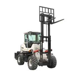 Çin 4x4 tüm arazi tipi Forklift yükleyici kaldırma makinesi 4 ton kaba tüm arazi tipi forklift