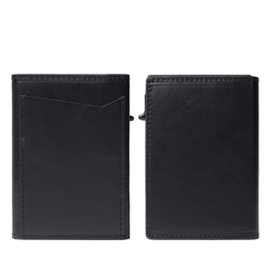 Tùy Chỉnh Chủ Sở Hữu Thẻ Người Đàn Ông Của Pop up Ví Nhôm Trường Hợp Thẻ RFID Chặn Mỏng Tối Giản Kim Loại Da Ví - Product Image 3