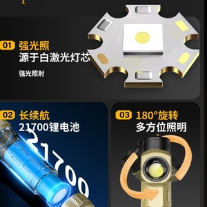 L Shaped White Laser Flashlight Cob <b>Light</b> Source 4000 Mah Rechargeable Battery Portable <b>Work</b> <b>Light</b> With Magnetic Tail And Pen - Product Image 1