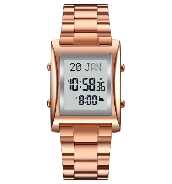 Skmei 1815 Men Digital Original Movement Watch Multi-function Stainless Steel Strap Chain Black Color Outdoor Sport Wrist Watch