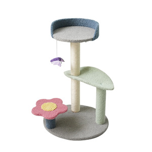 <b>Cat</b> Tree With Flower Platform 2 Levels Sisal <b>Scratching</b> <b>Post</b> Durable <b>Cat</b> Furniture <b>For</b> Indoor <b>Cats</b> - Product Image 4