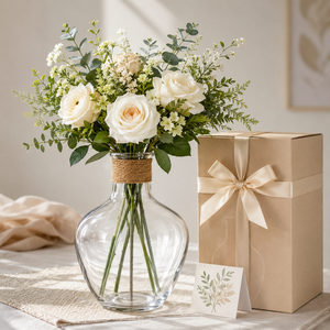 Jarrón de Vidrio Transparente Envuelto en Ratán, Florero Grande para Decoración de Mesa de Boda y Hogar, Proveedor Mayorista, Exportación - Product Image 1