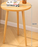Table d'appoint ronde en bois portable et moderne pour la maison, le bureau ou le salon, table basse durable pour la décoration de meubles de maison
