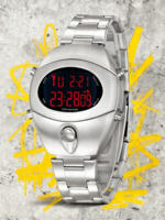 Montre-bracelet multifonctionnelle élégante pour homme, bracelet en métal, affichage numérique, grand écran, bracelet en silicone, idéale pour le camping en extérieur
