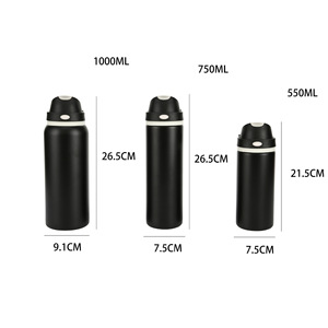 Vaso Térmico de Acero Inoxidable 304 con Asa, Taza de Viaje Portátil con Tapa Abatible Doble para Uso en Exteriores - Product Image 3