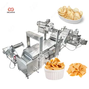 Freidora de Gas, máquina de freír Chips de sarga de manzana, línea de producción de Chips de yema de Cassava, a la venta