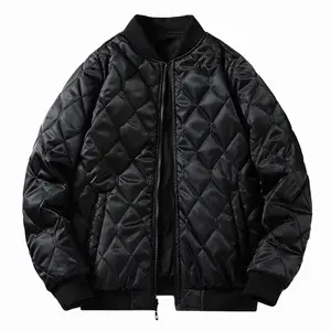 Jaqueta bomber masculina de nylon acolchoada de inverno ma1 de alta qualidade com estampa personalizada