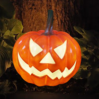 Lanterne solaire d'extérieur en forme de citrouille, étanche IP65, pour jardin, paysage, zone scénique, ferme, pelouse, ambiance Halloween visage de fantôme