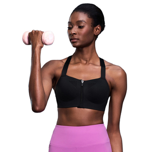 Top Deportivo Corto con Cierre Frontal para Mujer, Ropa Deportiva Transpirable, con Soporte y Tirantes Ajustables, para Gimnasio, Fitness, Yoga - Product Image 5