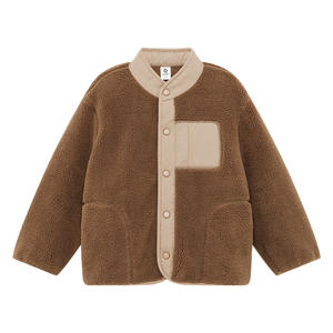 Automne hiver enfants vêtements garçons <span class=keywords><strong>Sherpa</strong></span> <span class=keywords><strong>veste</strong></span> polaire doublé coton épaissi chaud hiver enfants vestes - Product Image 1