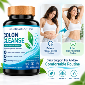 Capsules de nettoyage du côlon en marque blanche OEM, soutien digestif, mélange de fibres et de probiotiques, formule végétale personnalisée, vente en gros en vrac - Product Image 5