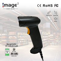 Lecteur de codes-barres portable USB filaire CMOS 1D/2D personnalisable HC-700 pour supermarchés, entrepôts et librairies - En stock