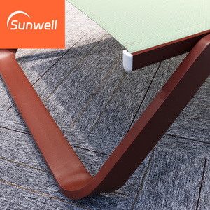 Chaise longue de <span class=keywords><strong>plage</strong></span> et de piscine en aluminium empilable, durable et confortable, avec tissu d'extérieur – Vente en gros - Product Image 6