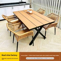 Ensemble de bar haut pour café et salon de thé, table en métal en forme de tambour avec tabourets de bar assortis