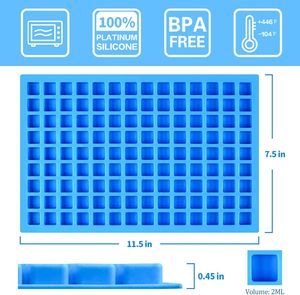126 cavités petit <span class=keywords><strong>moule</strong></span> carré en silicone gouttes de chocolat <span class=keywords><strong>moule</strong></span> chien friandises casserole/moules à bonbons gommeux pour ganache gelée caramels biscuits - Product Image 2