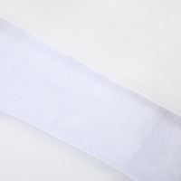 Derniers rideaux de luxe simples en lin 100% polyester tissé style voile transparent