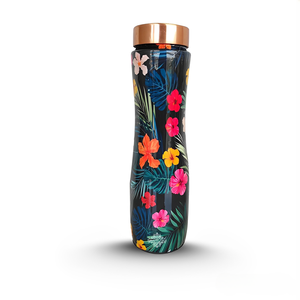 Botella de acero inoxidable con estampado de diseño de flores de fabricante indio más vendida, 1000ml, bebida directa, ecológica, Unisex para oficina - Product Image 1