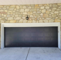 Porte de garage électrique automatique moderne en alliage d'aluminium, personnalisable, avec isolation thermique, surface finie et protection anti-pincement - Offre Spéciale