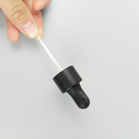 Compte-gouttes essentiel en verre noir mat de 18mm pour bouteille en verre cylindrique