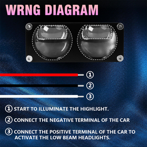 Weiß-Gelbe Zusatzscheinwerfer mit 3 Linsen, Mini-Fahrlichter, Nebelscheinwerfer, LED-Beleuchtung für Motorräder und Fahrräder - Product Image 6