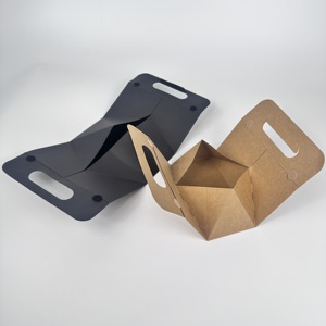 Bán buôn tùy chỉnh có thể gập lại hình tam giác hộp giấy với Hook-and-loop dính và xử lý với Ribbon cho quà tặng - Product Image 1