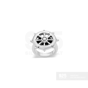 Fantabulous Class Bold Seafaring Aesthetic <b>Ship</b> <b>Wheel</b> Silver Rings Women 925 Sterling - Product Image 2