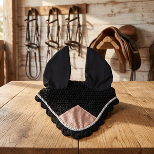 Voile anti-mouches de luxe en cuir PU pour tête de cheval - Modèle UP-MVJ-0010433 de Stonefield Manufacturing - Product Image 3