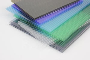 Màu Xanh Lá Cây Hollow <span class=keywords><strong>Pc</strong></span> Tấm Lợp Màu Đôi Tường Polycarbonate Tấm - Product Image 3