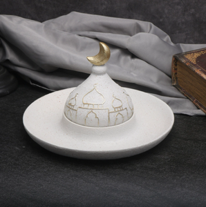 Décorations en résine DAMAI Eid Moubarak, ornements dorés en forme de lune, château, étoile, fournitures artisanales pour la maison, décoration musulmane du Ramadan - Product Image 4